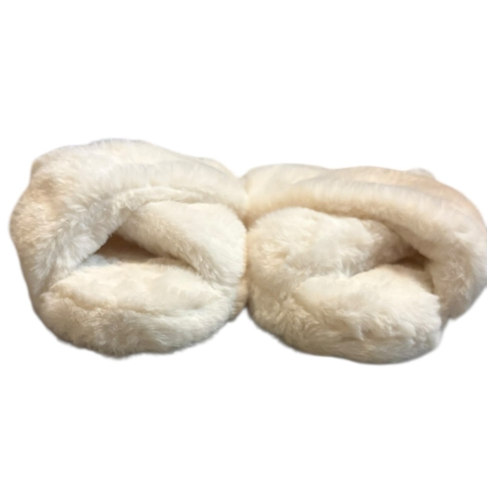 Mixit Whisper White Criss Cross Platform Slippers Size 11/12 - Picture 3 of 6